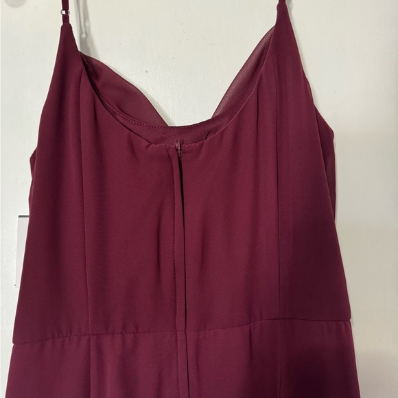 Wine cowl neck full length dress! - Picture 2 of 3